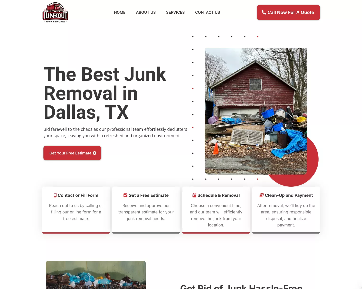 Junk Removal website preview