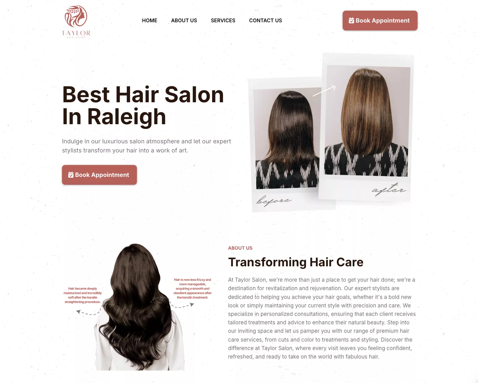 Hair Salon website preview