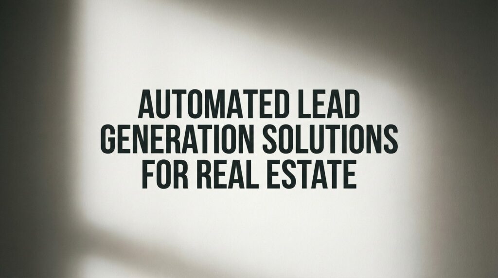 9 Best Automated Lead Generation Solutions for Real Estate in 2026