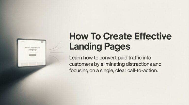 How to Create Effective Landing Pages That Actually Convert Visitors Into Customers