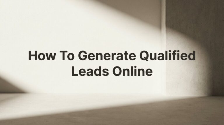 How to Generate Qualified Leads Online: A 6-Step System for Local Businesses