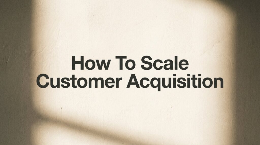How to Scale Customer Acquisition: A 6-Step Framework for Profitable Growth