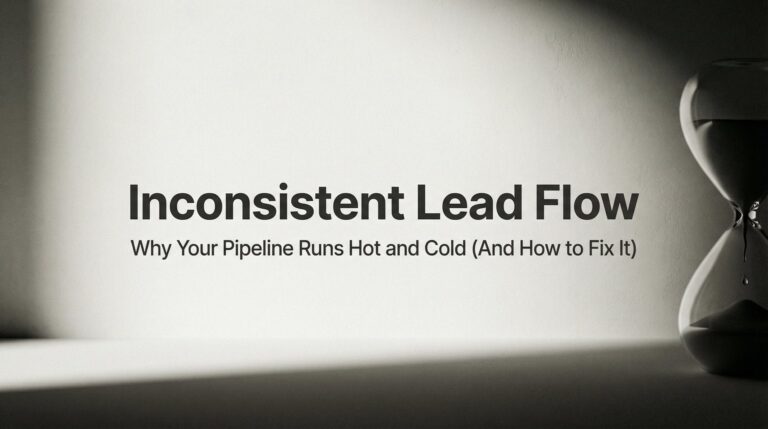 Inconsistent Lead Flow: Why Your Pipeline Runs Hot and Cold (And How to Fix It)