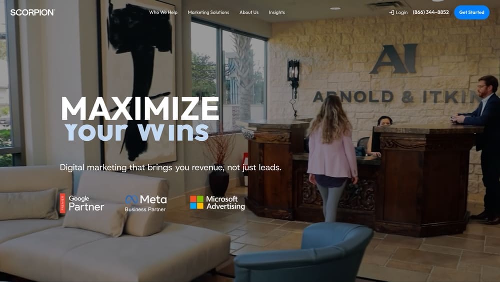 Screenshot of Scorpion website