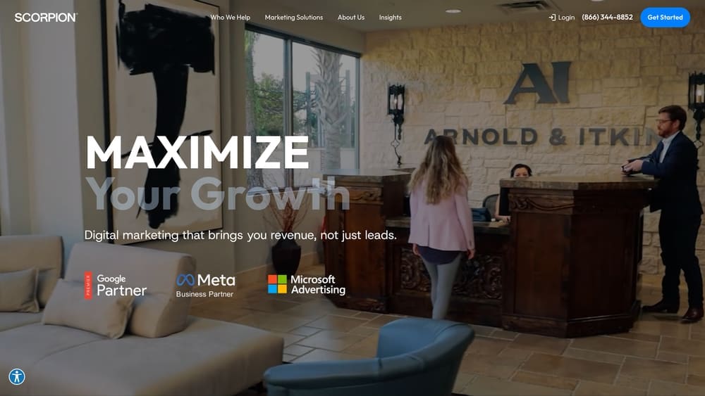 Screenshot of Scorpion website