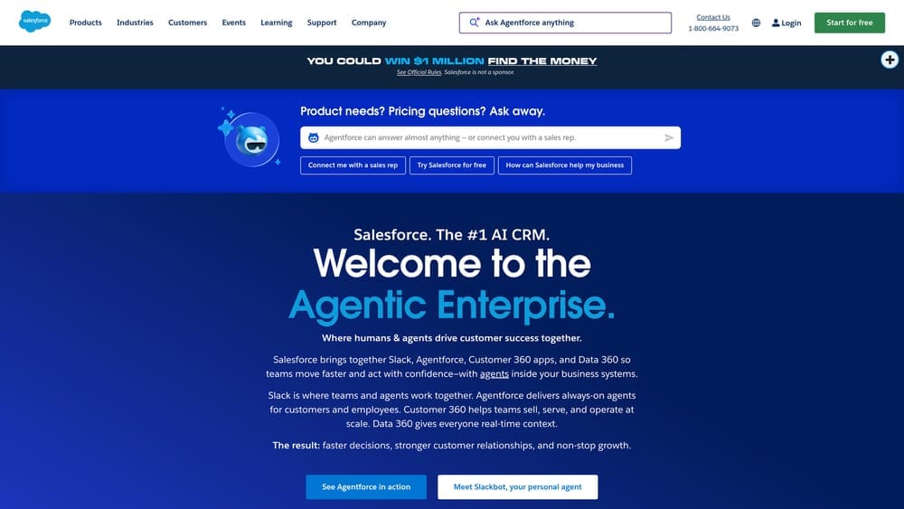 Screenshot of Salesforce Marketing Cloud website