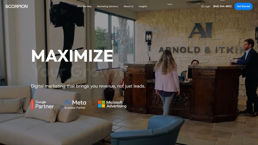 Screenshot of Scorpion website