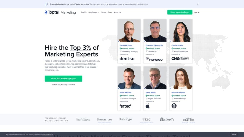 Screenshot of Growth Collective website