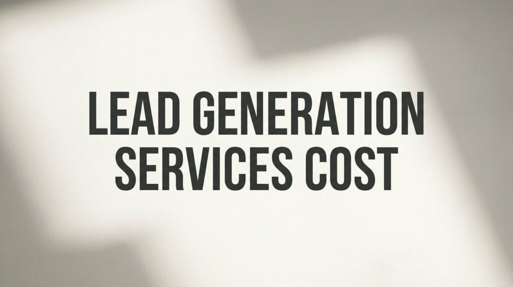 Lead Generation Services Cost: What Local Businesses Actually Pay in 2026