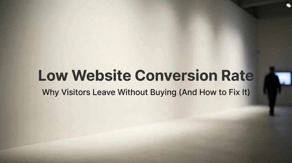 Low Website Conversion Rate: Why Visitors Leave Without Buying (And How to Fix It)