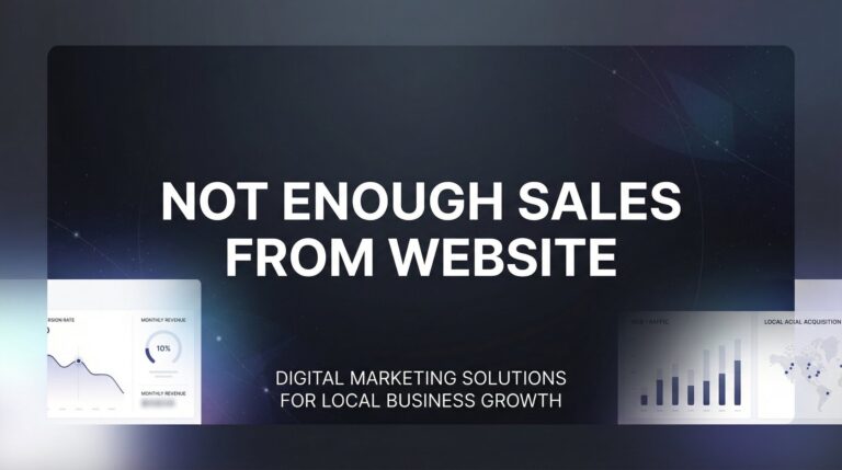 Not Enough Sales From Website? Here's What's Actually Going Wrong (And How to Fix It)