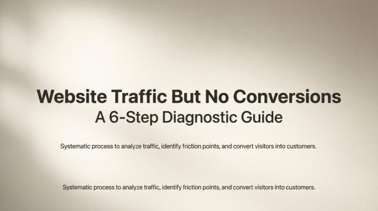 How to Fix Website Traffic But No Conversions: A 6-Step Diagnostic Guide