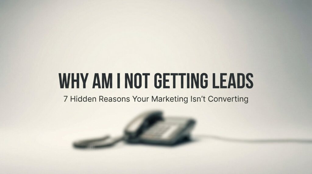 Why Am I Not Getting Leads? 7 Hidden Reasons Your Marketing Isn’t Converting