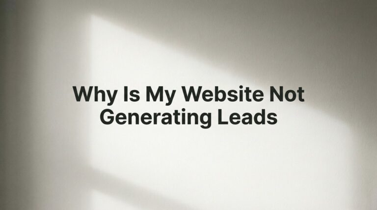 Why Is My Website Not Generating Leads? 7 Hidden Conversion Killers