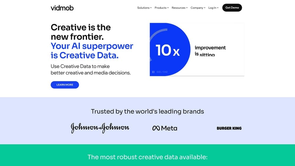 Screenshot of VidMob website