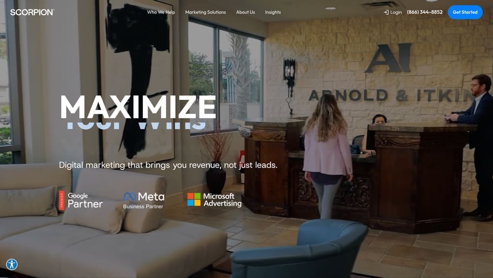 Screenshot of Scorpion website