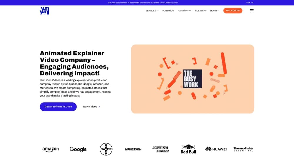 Screenshot of Yum Yum Videos website