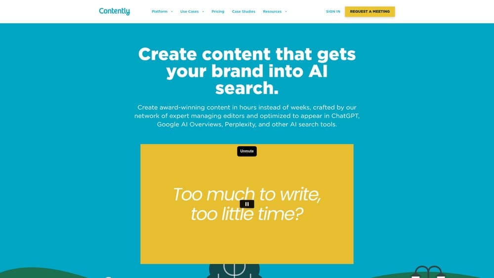 Screenshot of Contently website