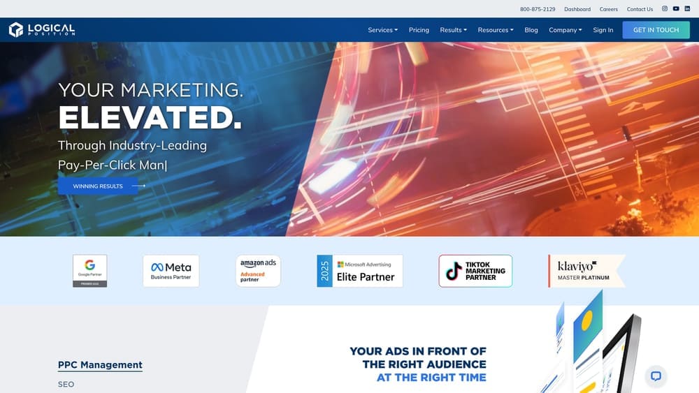 Screenshot of Logical Position website