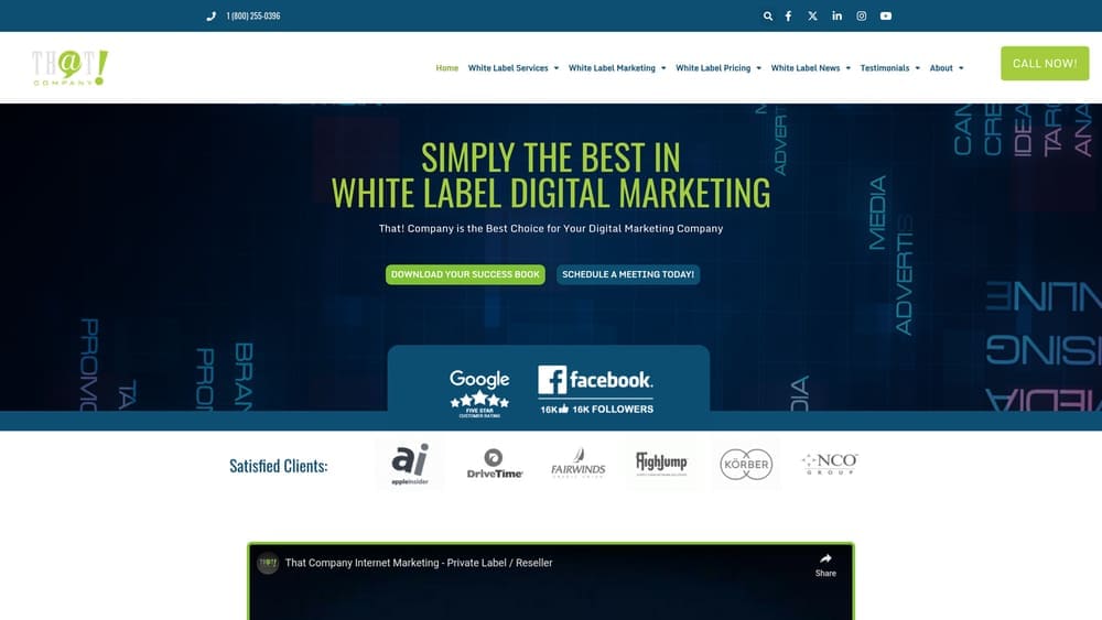 Screenshot of That! Company website