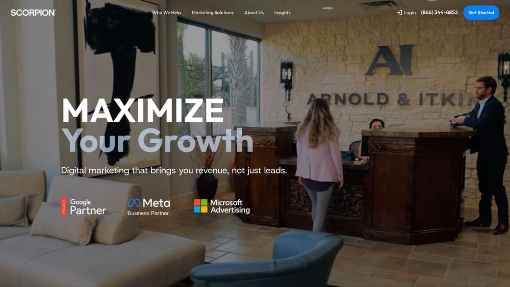 Screenshot of Scorpion website