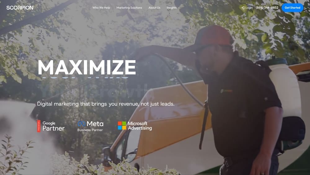 Screenshot of Scorpion website