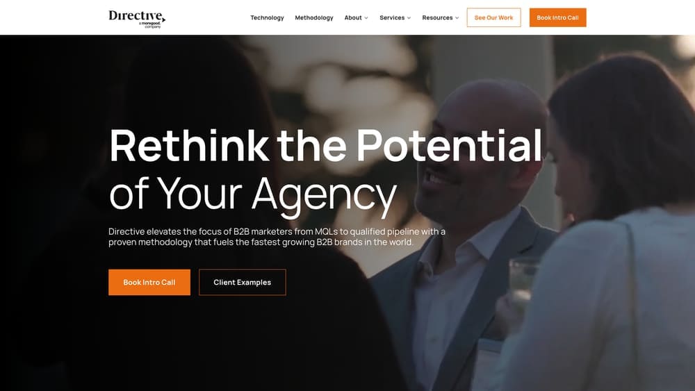 Screenshot of Directive Consulting website