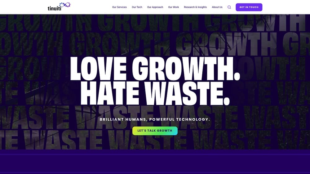 Screenshot of Tinuiti website