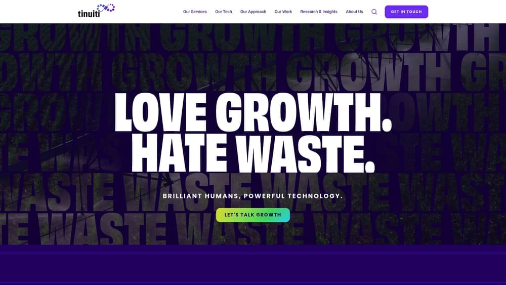 Screenshot of Tinuiti website