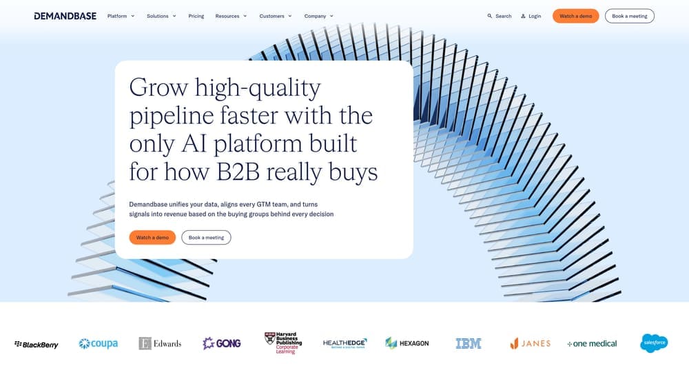 Screenshot of Demandbase website
