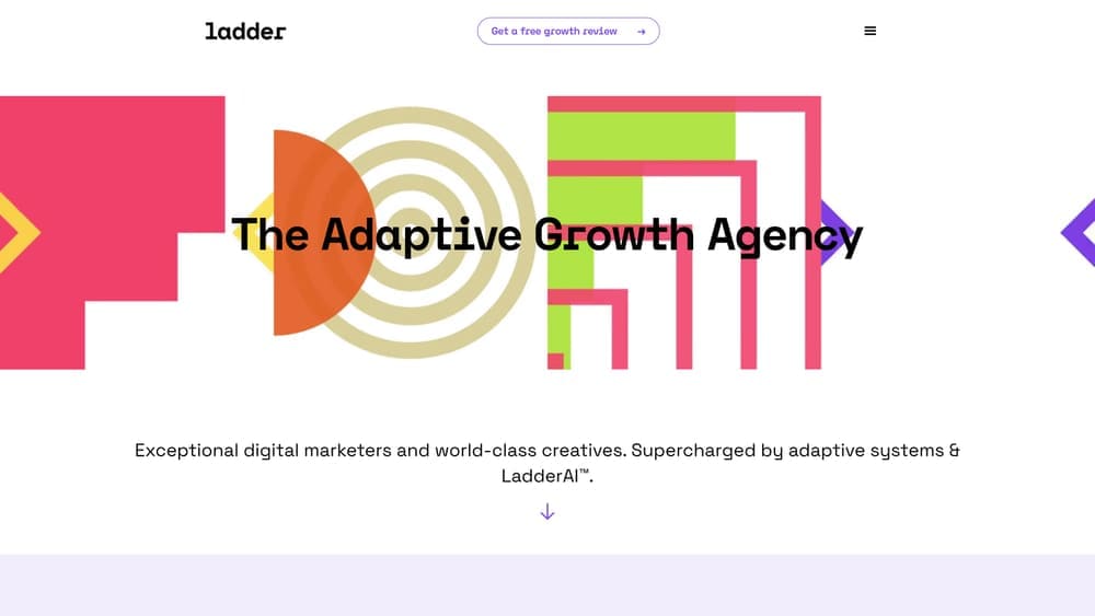 Screenshot of Ladder.io website
