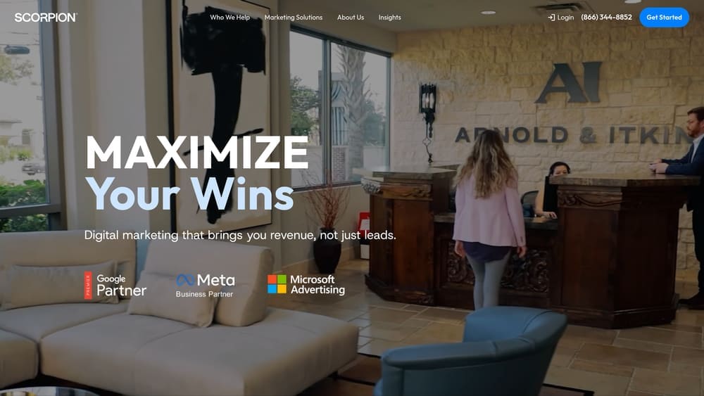 Screenshot of Scorpion website