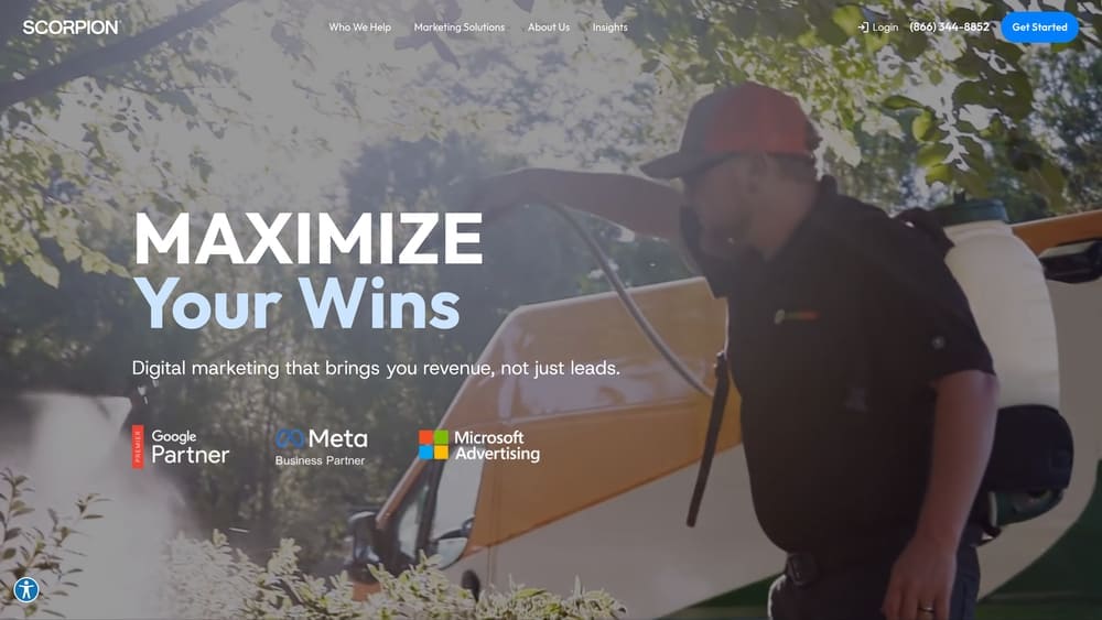 Screenshot of Scorpion website