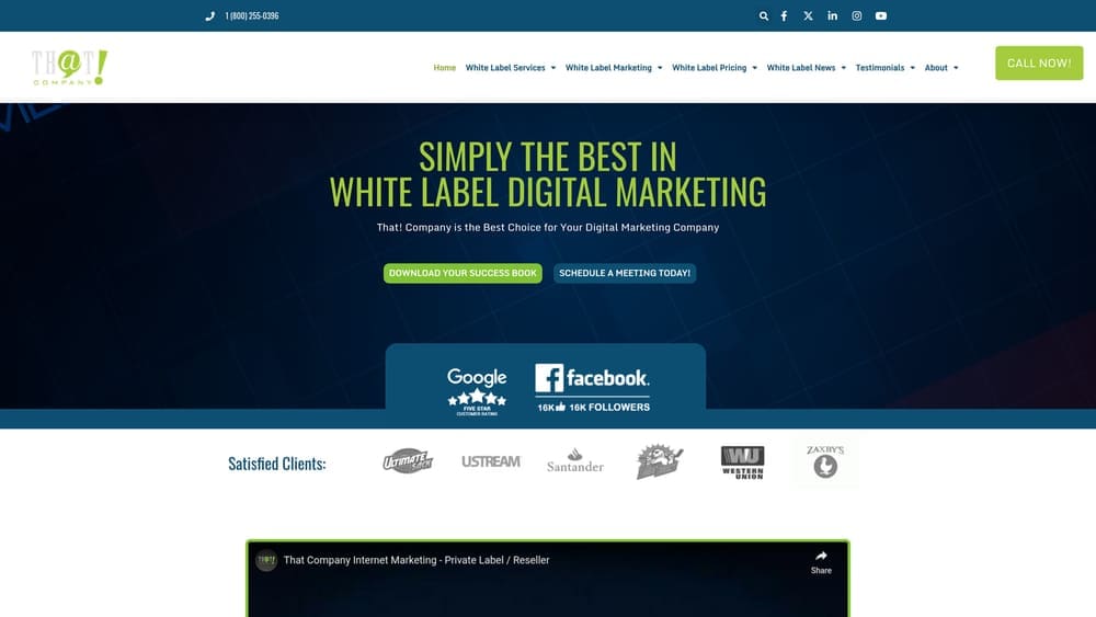 Screenshot of That! Company website