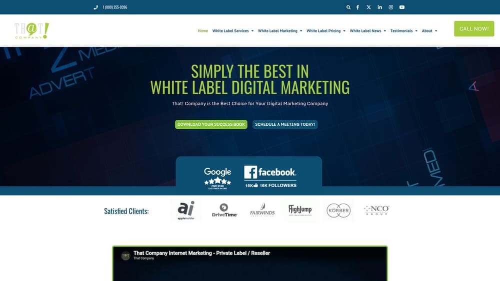 Screenshot of That Company website