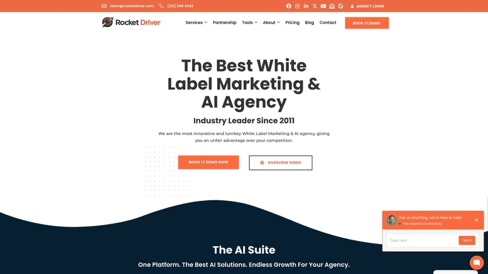 Screenshot of Rocket Driver website