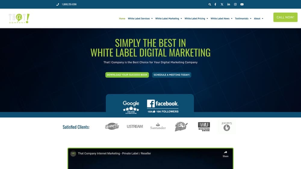 Screenshot of That Company website