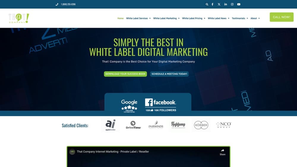 Screenshot of That Company website