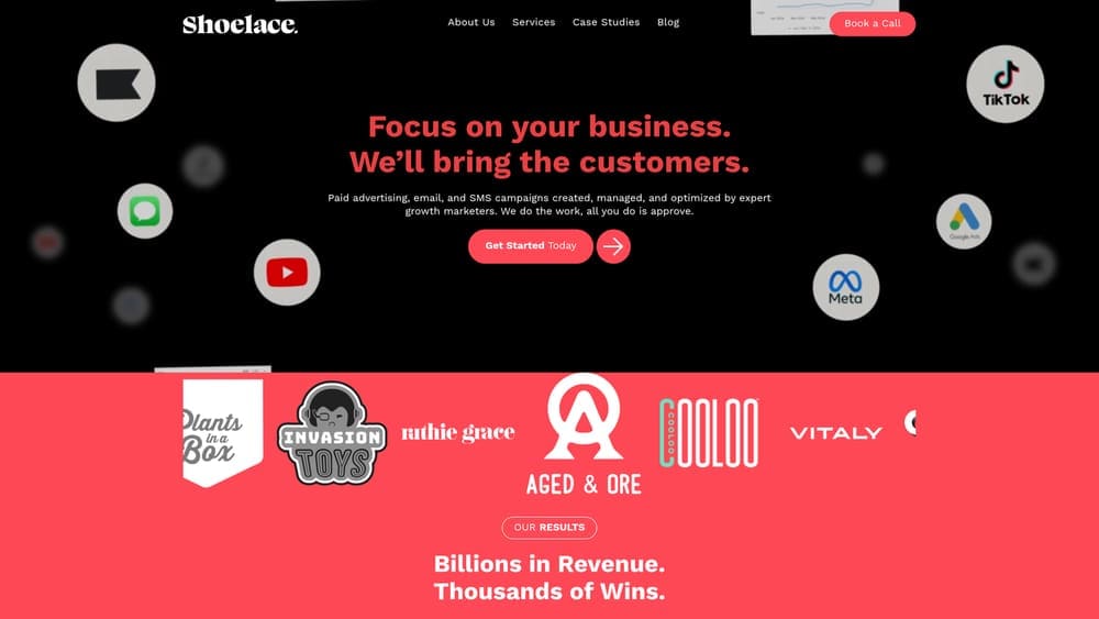 Screenshot of Shoelace website