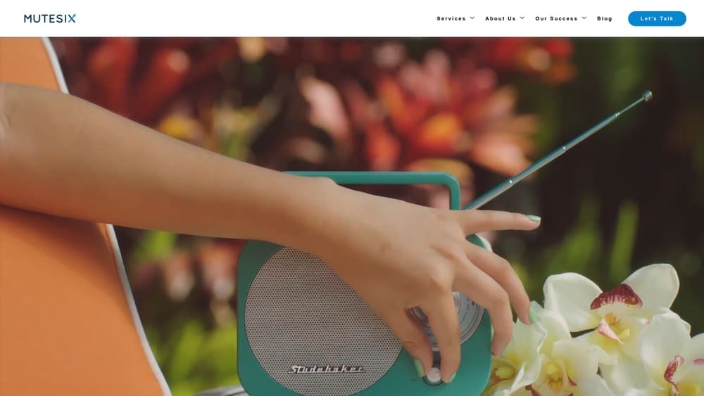 Screenshot of MuteSix website