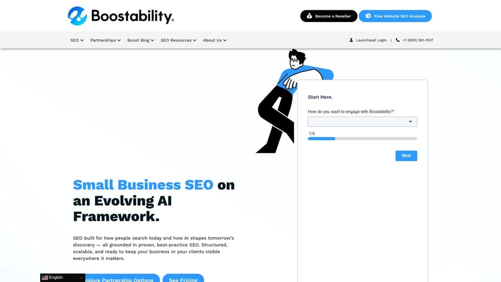 Screenshot of Boostability website