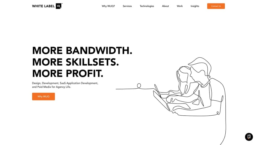 Screenshot of White Label IQ website