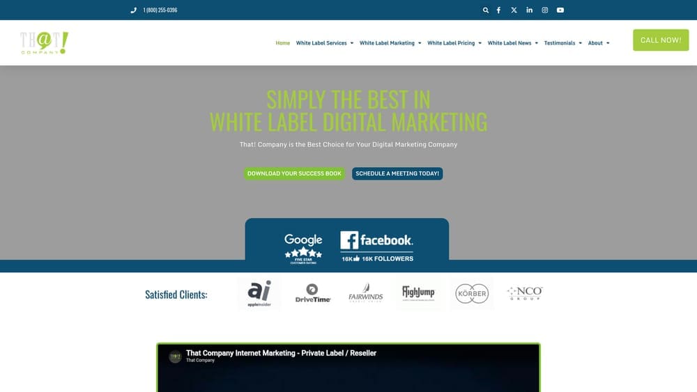 Screenshot of That Company website