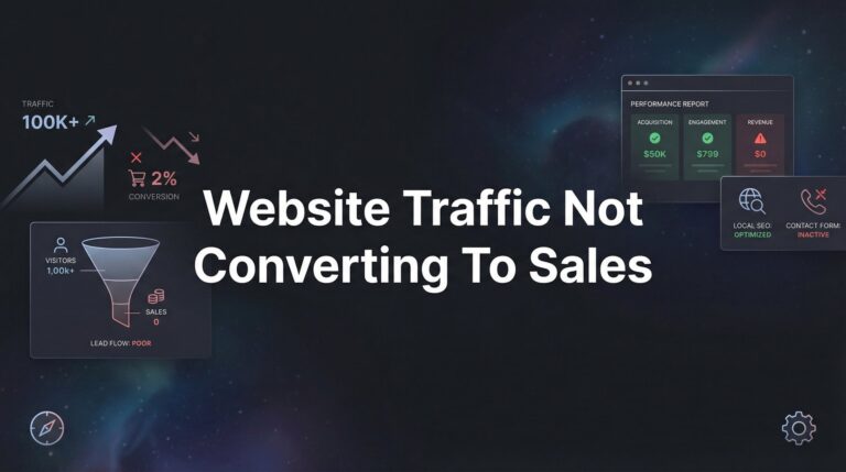 Website Traffic Not Converting to Sales? Here's What's Actually Going Wrong