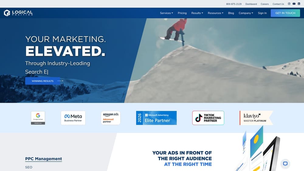 Screenshot of Logical Position website