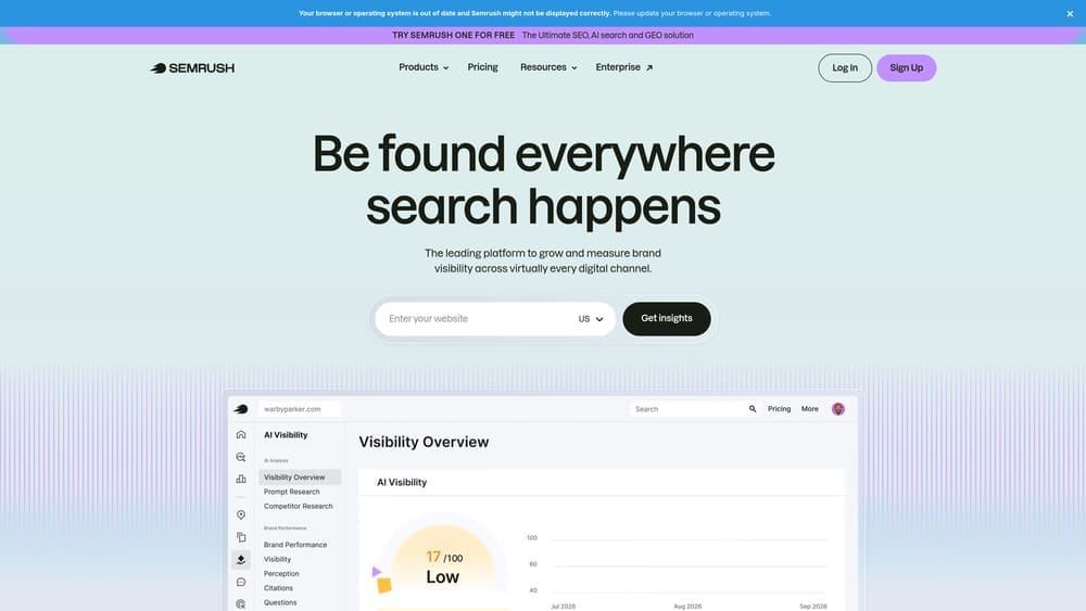 Screenshot of SEMrush PPC Toolkit website