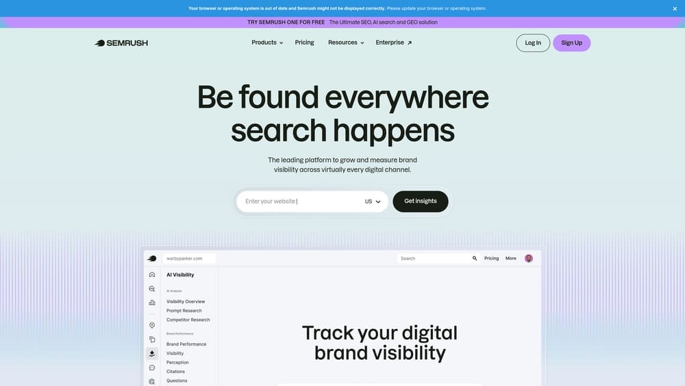 Screenshot of Semrush PPC Toolkit website