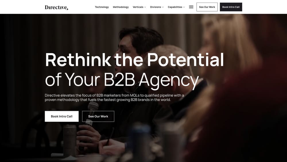 Screenshot of Directive Consulting website