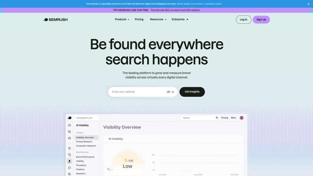 Screenshot of Semrush PPC Toolkit website
