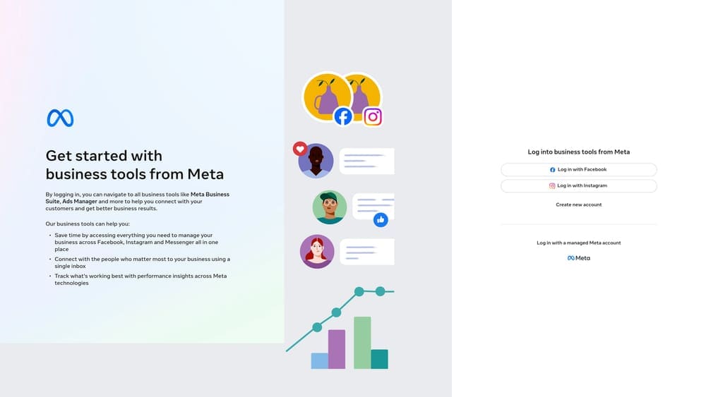 Screenshot of Meta Ads (Facebook & Instagram) website